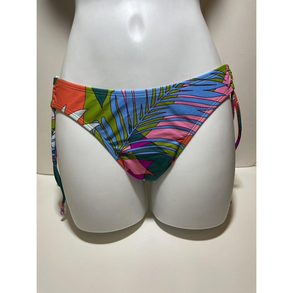 Xhilaration Bright Tropical Print High Waisted Bikini Bottoms S